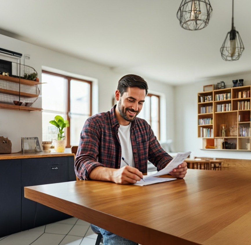 Man Enjoys Energy Bill