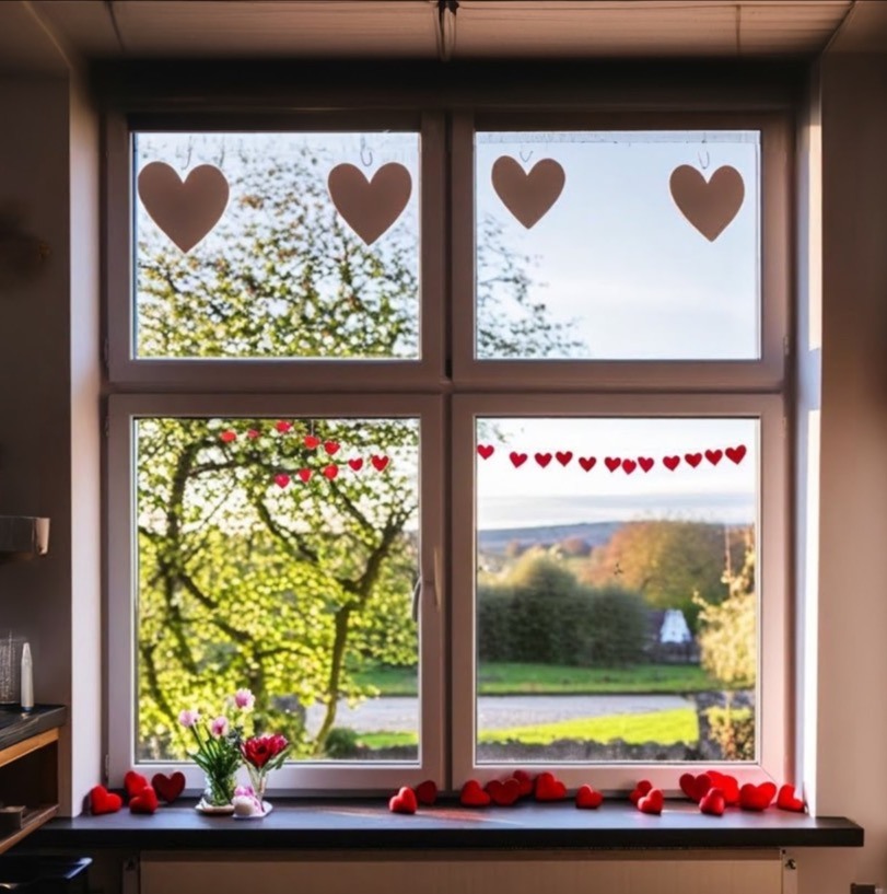 Sunny Window with Hearts Sunny Window with Hearts