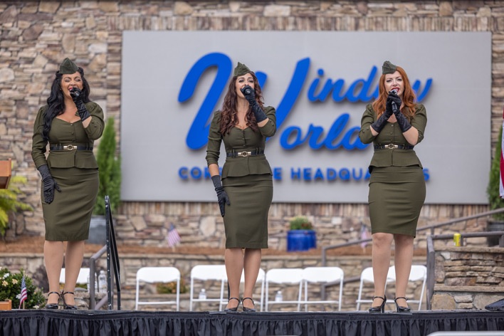 Popular patriotic singing group, the American Bombshells, performing at Window World Old Glory Day Popular patriotic singing group, the American Bombshells, performing at Window World Old Glory Day