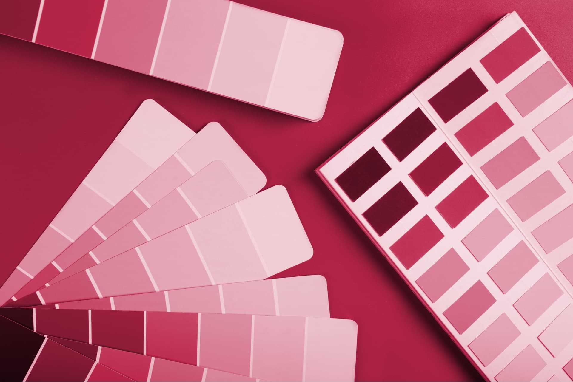Magenta color palettes and paint swatches, highlighting the versatility of magenta in interior design trends Magenta color palettes and paint swatches, highlighting the versatility of magenta in interior design trends