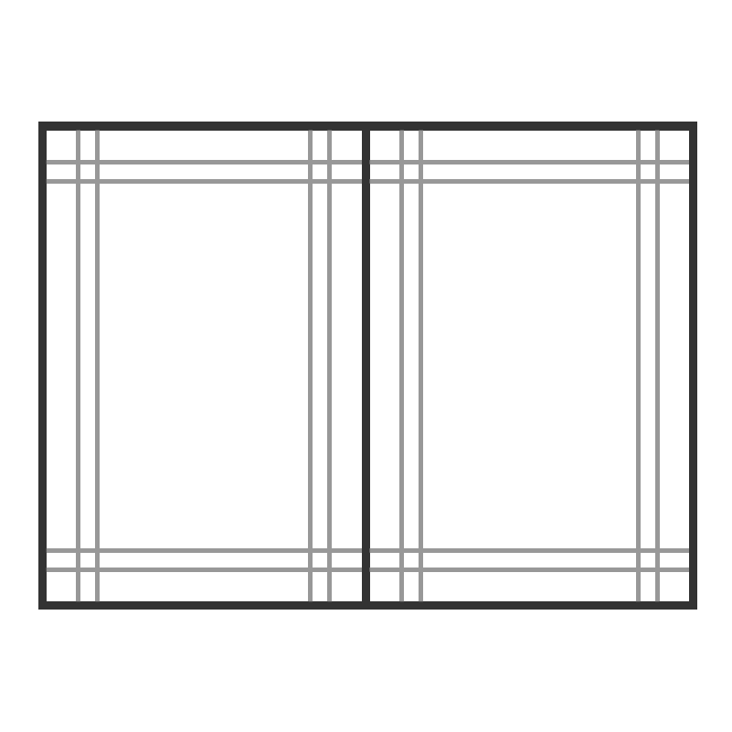 Double Prairie Sliding Window Grid